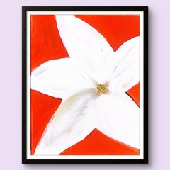 Star Jasmine: Contemporary Expressionist Original AcrylicPainting 11×14 Canvas