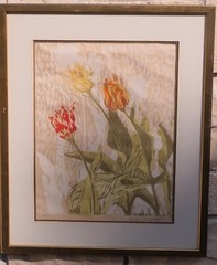 SCREEN PRINT LIMITED EDITION 2/12 SINED BARBARA L. ARTIST SUBJECT FLORAL TULIPS