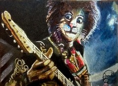 ACEO Jacob Landis Kitten Tabby ORIGINAL Art Print # Of /25 „Canned Kitty“