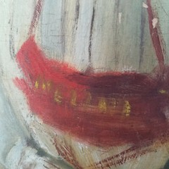 Rare Signed Original Oil Painting Italian Wine Bottles Pulcinella Signed Maxwell