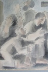 Miroslav Rada Czech artist style of Picasso or Braque mid-century modernist