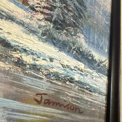 Jamison Winter Landscap Oil Painting Signed