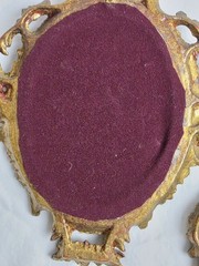 Lot of 3 Oil on Copper Miniature Oval Paintings Muriel Halstead 2 Gold Frames