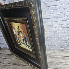 Abstract Jazz Musicians Framed Painting On Canvas Signed C. Carl CERTIFIED