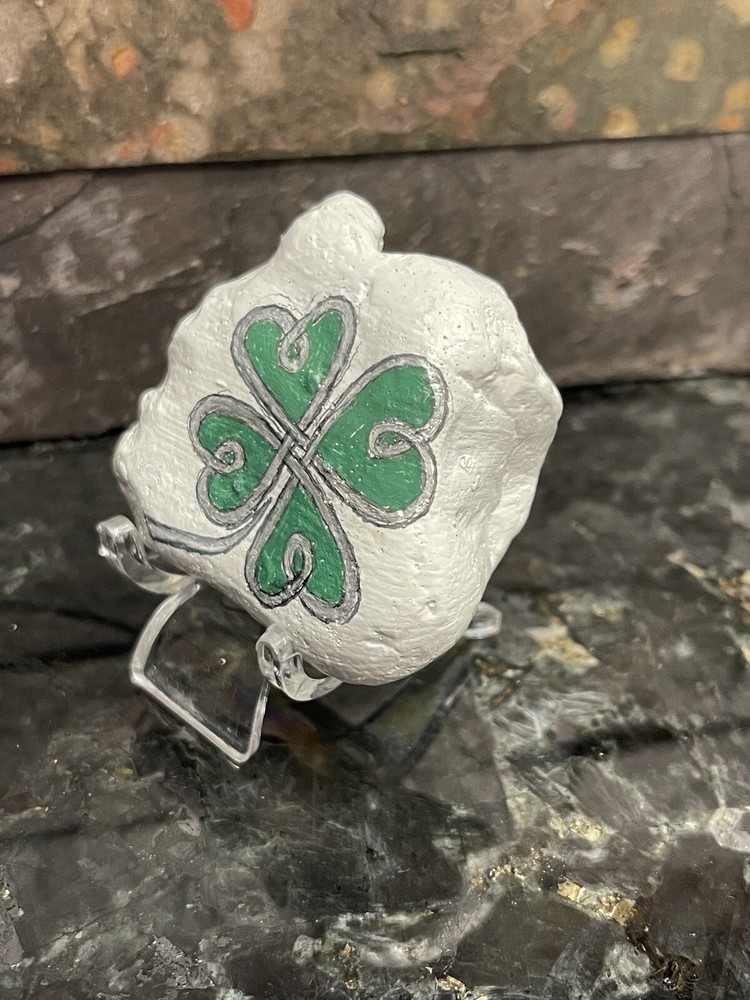 Celtic Four Leaf Clover, Luck O‘ the Irish, St. Patrick’s Day, Painted Rock