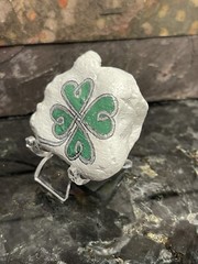 Celtic Four Leaf Clover, Luck O‘ the Irish, St. Patrick’s Day, Painted Rock