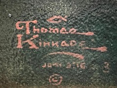 THOMAS KINKADE – HOMETOWN CHAPEL S/N 24″ X 30″ HAND EMBELLISHED CANVAS w/COA