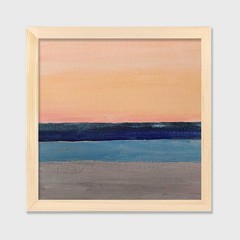 Original 8×8 Inch Abstract Sunset Painting, Impressionist Art M1001 – AMBER K