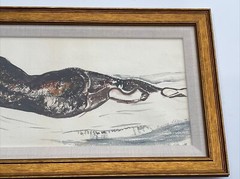 Frances Shloss Painting Nude Woman Reclined 1940’s Listed American New York rare