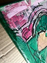 Comic Strip Vintage Mixed Media Pop Art Original Canvas Painting 11×14 Lucy