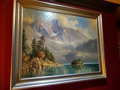 HANS OTTO KRAUS Original Oil Painting of Lake Eibsee. Bavarian Alps. 1960’s