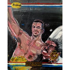Mike Tyson – Acrylic on Canvas 16x20in @elsantosworld Sergio Santos Original