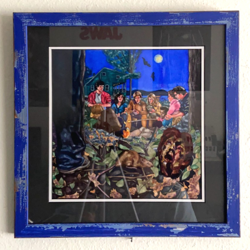 Friday the 13th Part 2 Jason Voorhees Original Painting Framed Horror Art