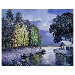 Alexander Antanenka „Moonlight Sonata“, Hand Signed Original Painting on Canvas