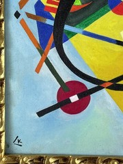 Wassily Kandinsky Oil on Canvas Painting (Handmade) signed