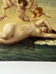 ANTIQUE PAINTING ICON ICONIC WOMAN FEMALE MODEL ANGELS Cherub Leonard Large