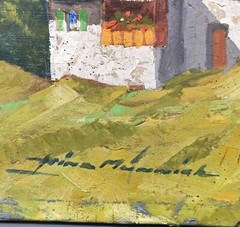 9160015-d Oil Painting Signed Heinz Münnich Alps Landscape Hut