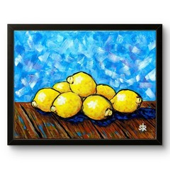Hand Painted Fresh Lemons 11×14 Canvas Original Impressionist Painting