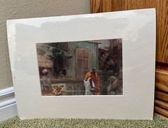Palm Trees Tropical Local Islanders–Mitch Gibbs Signed and Matted by Artist