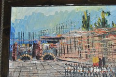 Vintage Morris Katz Original Signed Oil/Board Signed 1983 Listed Artist Framed