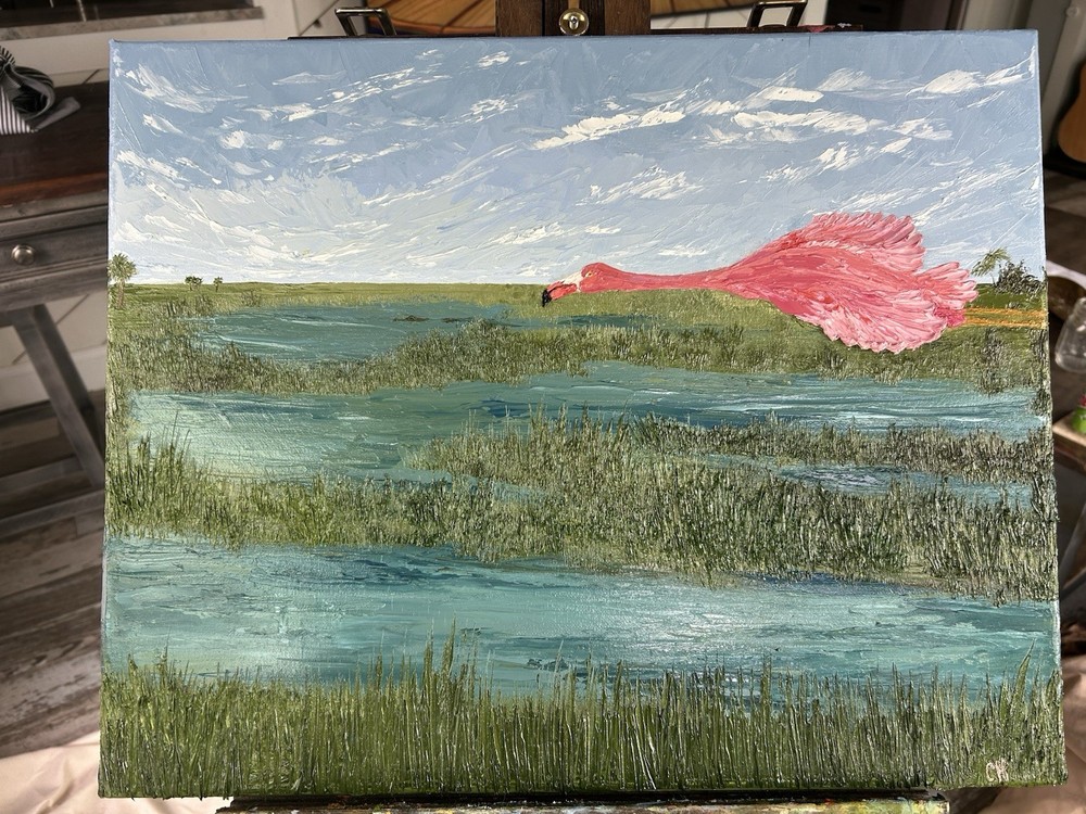 The Everglades Original Hand Painted Impasto Oil Painting 16×20 Signed