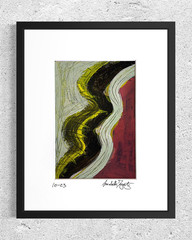 Set Of 6 Original Abstract Acrylic Paintings Matted 8×10 Warm Earth Tone Décor