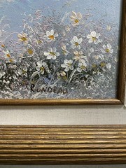 Vintage Beach Oil Painting Original Signed Rondeau Framed Seascape Coastal Art