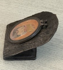 19th Century Miniature Painting Of Maharaja In Sterling Pendant