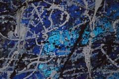 Jackson Pollock style￼￼ Canvas painting￼ 72” X 60”Abstract,Modern,XL,5ftX6ft