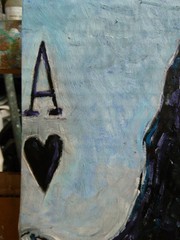 ONE AND ONLY ACE KISS Frehley original 8×10 card panel oil painting by Crowell