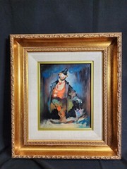 Beautiful Lot of five (5) Julian Ritter Original Clown Oil Paintings
