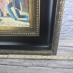 Abstract Jazz Musicians Framed Painting On Canvas Signed C. Carl CERTIFIED