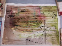 Skeleton Hand Water color Signed & Dated 30″ X 22″