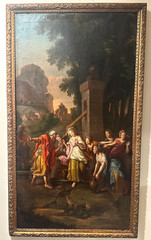 18th Century French Old Master Oil Painting on Canvas-Rebecca & Eliezer at Well