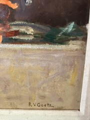 R.V. Goetz Signed “Still Life With Iron”