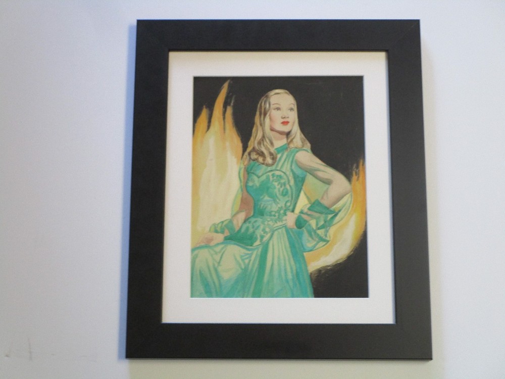 FINEST EMERY GELLERT PAINTING ANTIQUE ART DECO DRAWING PRETTY FEMALE MODEL 1920