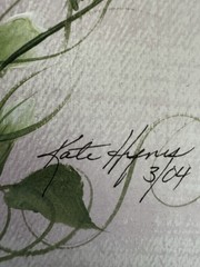 Kate Hynes 2004 Watercolor Painting Original Daisy & Irises Floral Bouquet 11×15