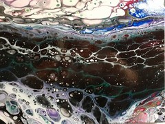 Abstract Acrylic fluid Art Painting 12×12 stretched canvas wood frame wall art