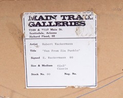 Hubert Wackermann 1980 „Man From Zia Pueblo“ Casein Painting