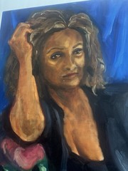 ORIGINAL ART EXPRESSIONIST SERGIO ITALIAN SCHOOL BLONDE BRUNETTE MCM