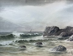 ALFRED FARNSWORTH Original Early San Francisco California Watercolor 1907 LISTED