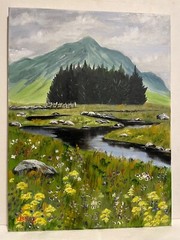 12 x 16 Original Oil Painting on Canvas…..“Scottish Highlands“