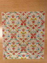 Original Gouache Textile Design “Cierva #500” Rose Tulip Damask Repeat Pattern