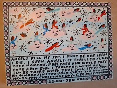 HOWARD FINSTER ORIGINAL PAINTING – signed & dated. Acrylic & Enamel on wood.