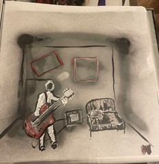 Original poster art “Guitar” graffiti 22×28 painting acrylic spray paint