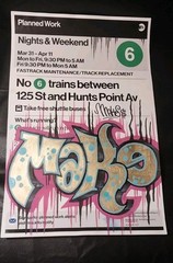 NYC Subway Sign – 11 x 17 Inches – MAKE$ Original Graffiti