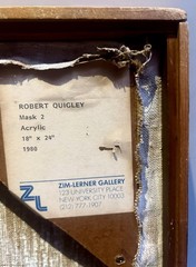 Robert Quigley New York Surrealist Vintage Painting Zim-Lerner Gallery -Magritte