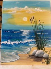 11 x 14 Original Acrylic Painting on Canvas…….“Sunny Afternoon at the Beach“