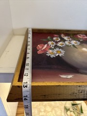 VTG. Floral Still Life Painting By James Eichelberger Gold Frame 15.5″W X 13″H