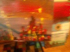 abstract paintings on canvas original twilight boom of the urban dream mini city